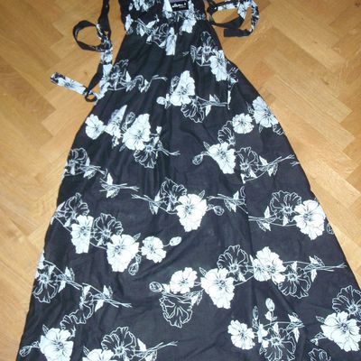 Maxi dress 44 46 48 ALISON B Neuve noir robe longue