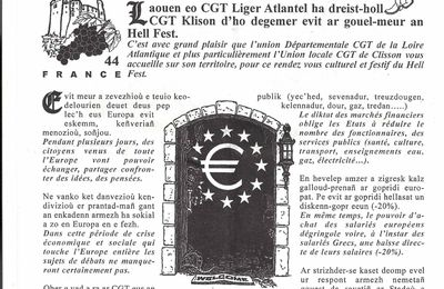 "Laouen eo CGT Liger-Atlantel..." : un tract CGT bilingue au HellFest