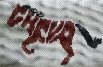 Broderie à lire Cheval