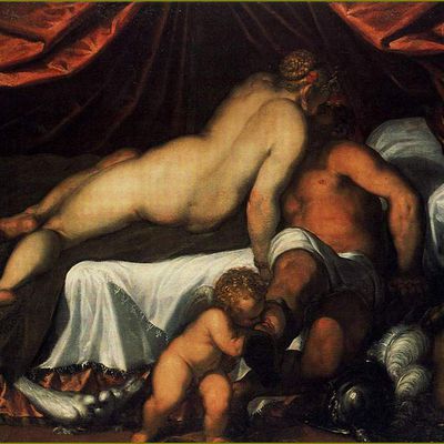 Allégories en peinture -  Palma le Jeune  (1544–1628)   allégorie de l'amour - Vénus et Mars
