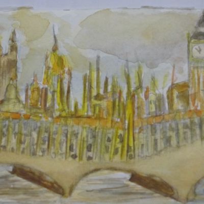 L'or de Londres (aquarelle)