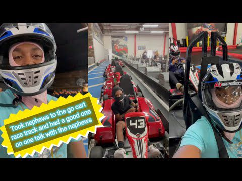 Took nephews to the go cart race track and had a good one on one talk with the nephews [ Part 1 ]
