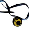 collier jaune et noir en fimo