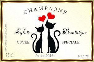 Etiquette bouteille champagne gratuite à imprimer