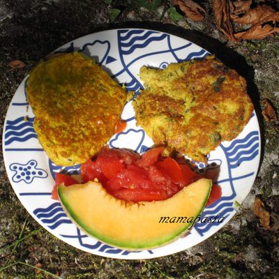 galettes de pois chiches aux légumes