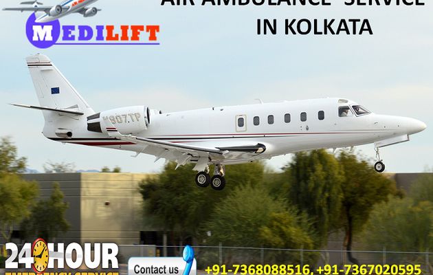Take Fully Capable and Superlative Air Ambulance Service in Kolkata by Medilift