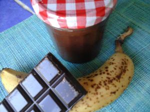 Confiture banane-chocolat