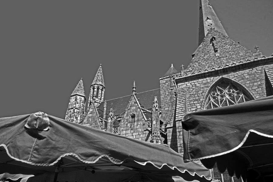 Photos de la ville de Guérande en noir et blanc
