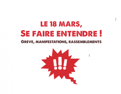 Tous ensemble en grève le 18 mars