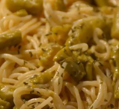 Vidéo spaghettis aux asperges cookeo