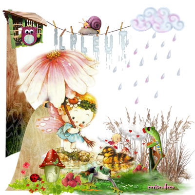 mon cluster de la semaine pour vos créations : la pluie 