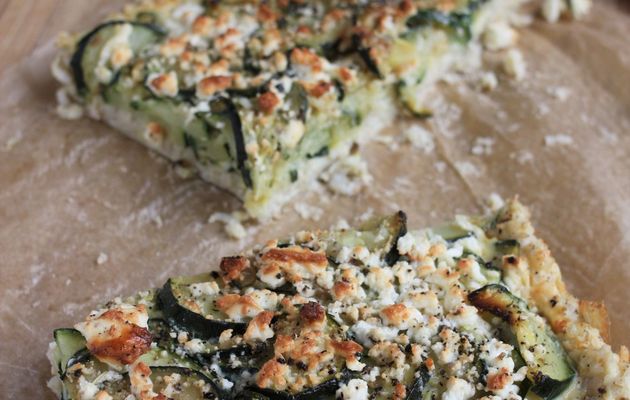 L’optimisation des restes donne parfois de folles idées : Tarte riz courgette feta