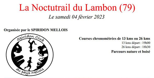 Résultats La Noctutrail du Lambon 4/02/2023
