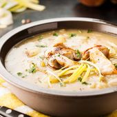 Crème de poireaux aux cèpes