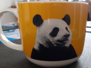 MUG JAUNE PANDA ET SON PLATEAU