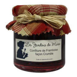 Crumble & raspberry fine jam Les Jardins de Marie, international delivery