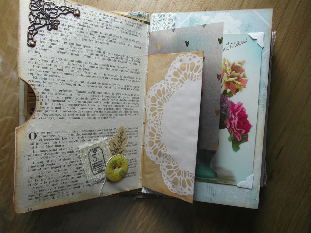 Mireille (Miji), j'ai bien pensé à toi en réalisant ce junk journal ;) Bises