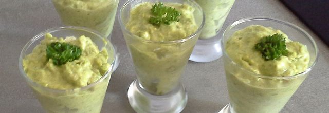Soufflés glacés petits pois et menthe