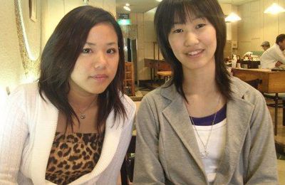 Avec Maiko et Yuko dans une brasserie japonaise !