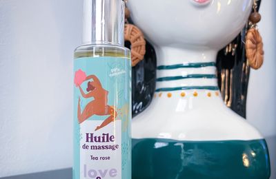 Huile de massage parfumée Tea Rose
