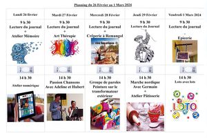 Planning semaine 9