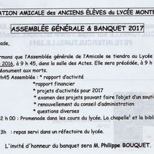 Participation à l'assemblée générale de l'amicale du Lycée Montesquieu