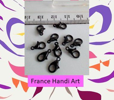 Lot de 43 fermoirs laiton noir,dia 5x10mm,fin de stock petit prix,fourniture bricolage mercerie,diy bijou accessoire boho bobo gothique