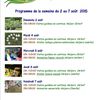 Programme de la 1ère semaine d'Août