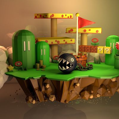 Bomber - Mario Island - 3D - Jeu vidéo - Wallpaper - Free
