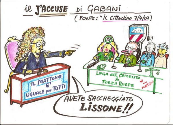 caricature di ZOT su episodi della politica lissonese