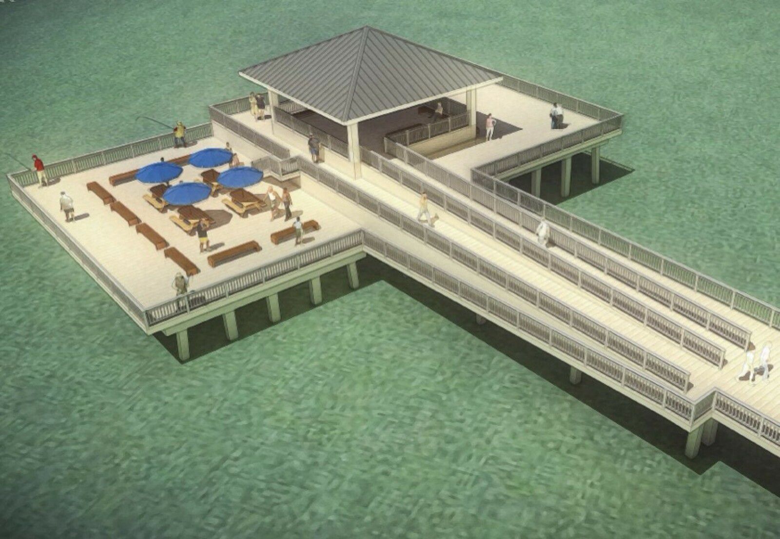 Fort Myers Becah projet de reconstruction du pier