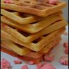 Gauffres aux pralines roses