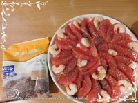 Salade de pamplemousse et crevettes fraîches