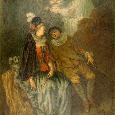 commedia dell'arte par les grands peintres -  Antoine Watteau   Pierrot