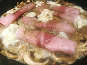 Champignon et jambon à la crème de mamie Thérèse