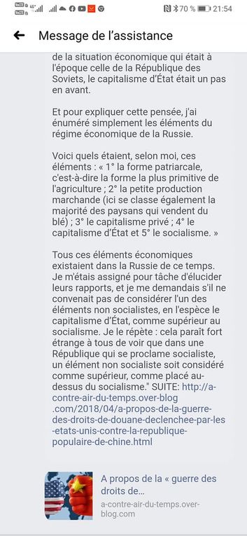 Voilà les commentaires et partages d'articles récents (faire défiler) qui ont suscité la CENSURE!