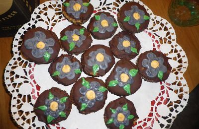 Gâteaux au yaourt pépites de chocolat et framboises