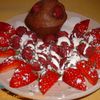 Muffins chocolat framboises et fraises