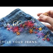 Upcycle Your Jeans with Modern Hand Embroidery (DIY PROJECT!)