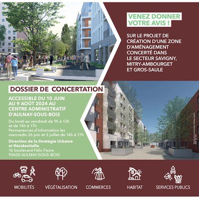 Concertation sur la rénovation des quartiers Mitry-Ambourget et Gros Saule à Aulnay-sous-Bois