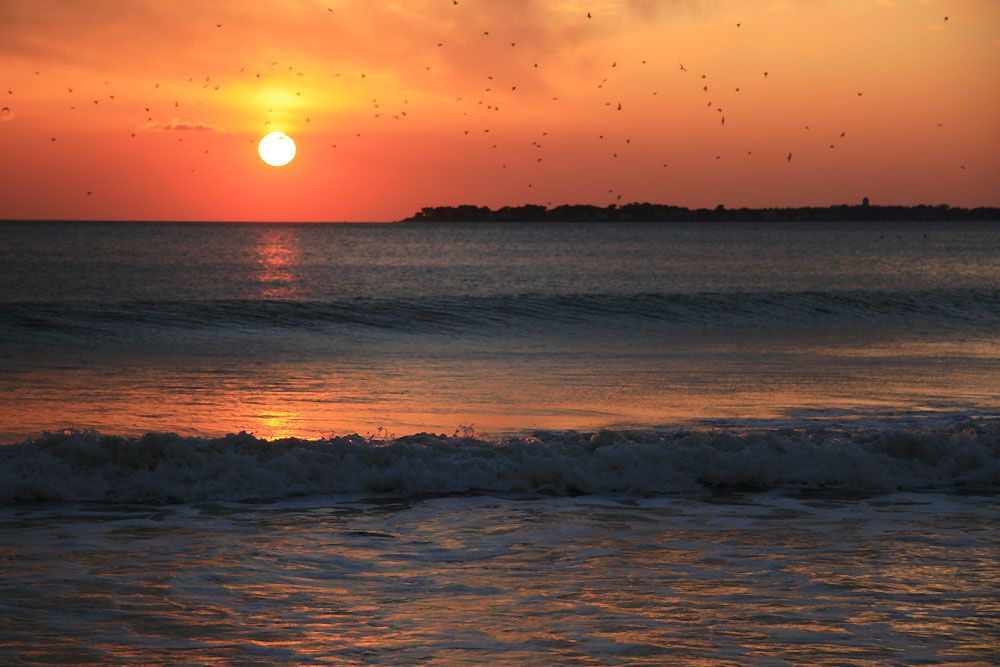 Couché de soleil baie de La Baule - Photos Thierry Weber Photographe de Mer Guérande La Baule