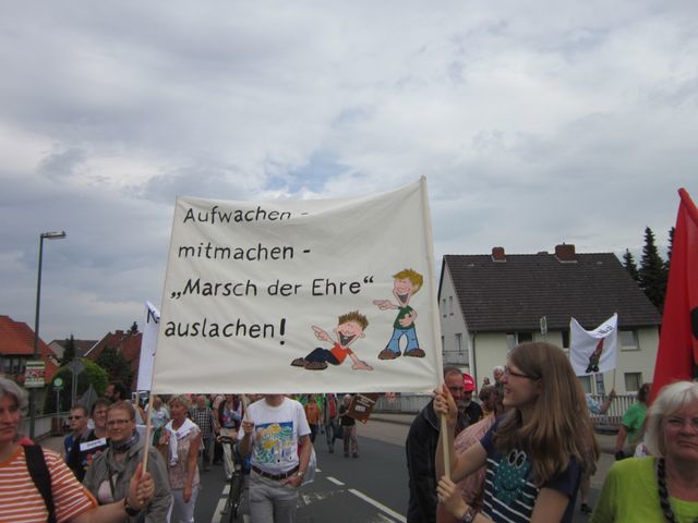 Aktionen gegen den Nazi-Aufmarsch in Bad Nenndorf am 4.8.2012