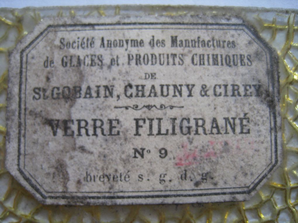 Echantillons de verre fabriqué par Saint-Gobain, Chauny, Cirey