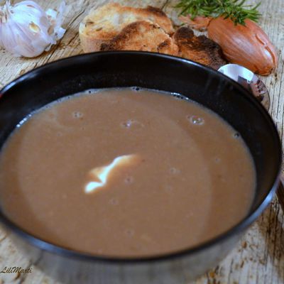 Soupe de lentilles au thym