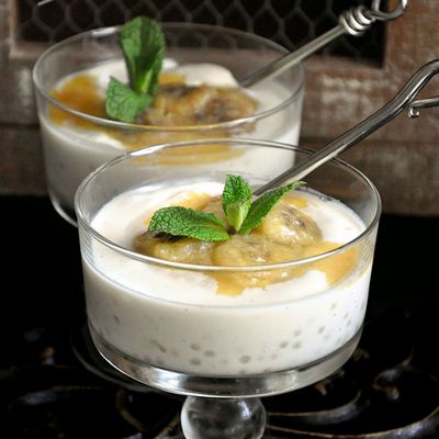 Perles du Japon à la noix de coco et banane flambée 