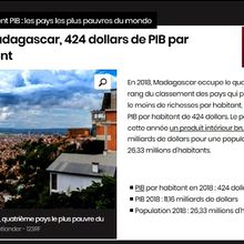 Madagascar: régression totale et tous azimuts en 4 ans seulement
