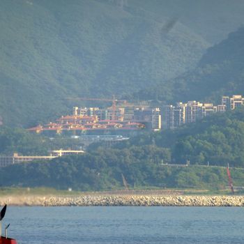 Aperçu des îles et des paysages en arrivant vers Yantian