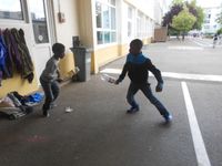 Escrime Bouteilles au CM1