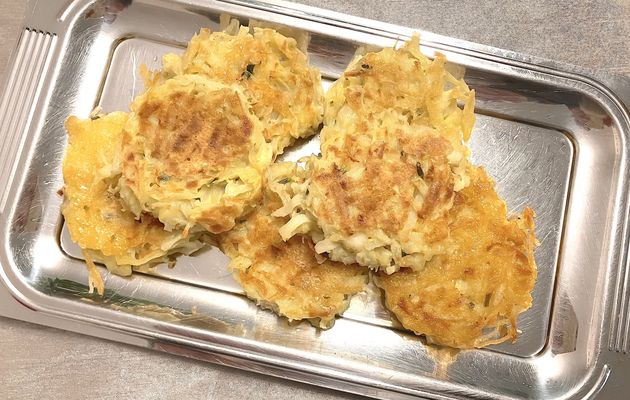 Galettes de topinambour et pommes de terre