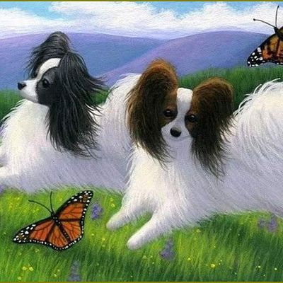 Les chiens en peinture et illustrations -    Bridget Voth